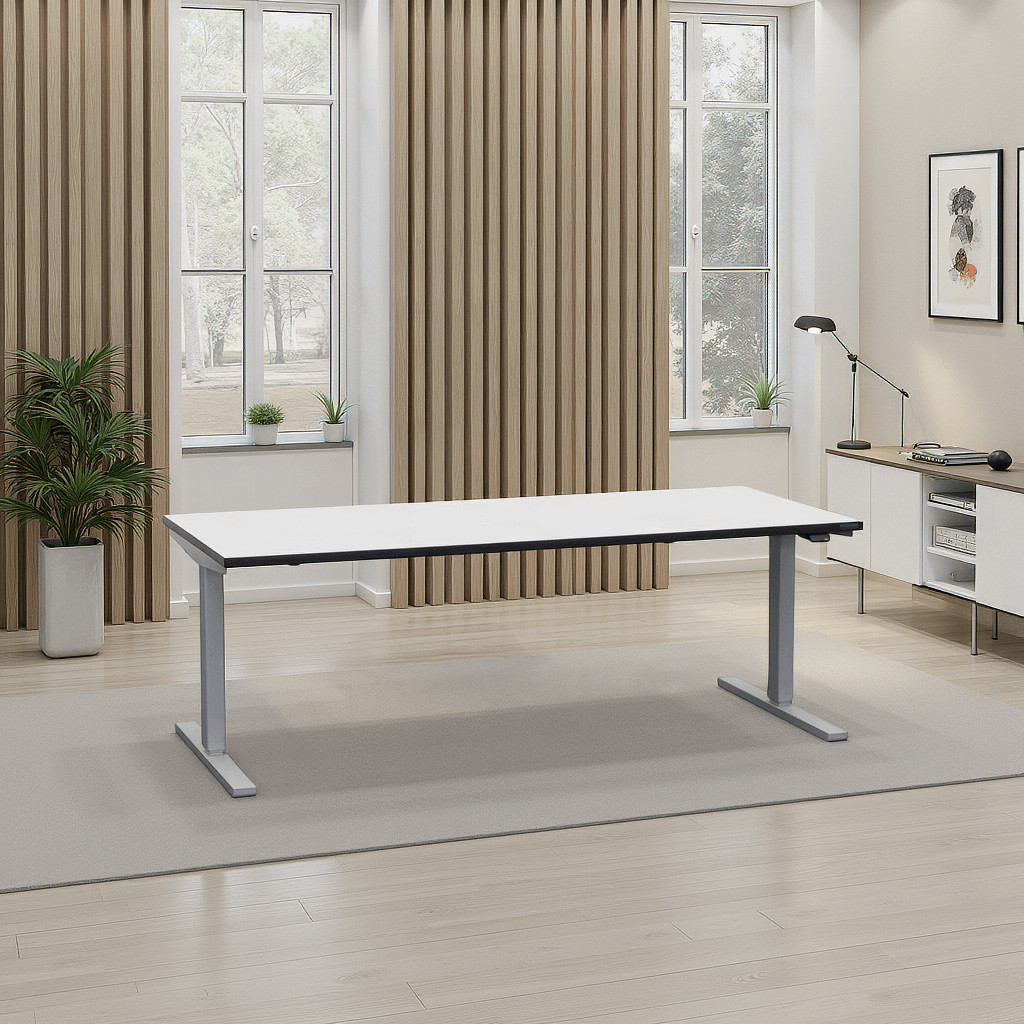 Sitz-/Stehtisch Tradingzone Smartline – USM Haller‑kompatibles, schwarze Kante