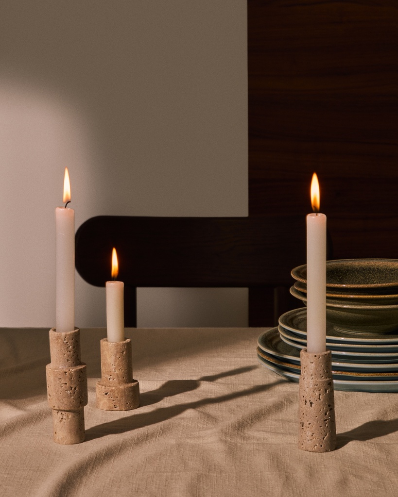 Kave Home Majid Set aus 3 Kerzenhaltern
