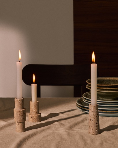 Kave Home Majid Set aus 3 Kerzenhaltern