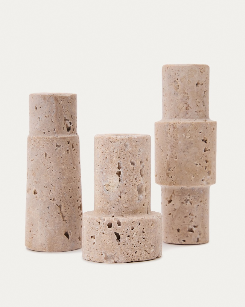Kave Home Majid Set aus 3 Kerzenhaltern