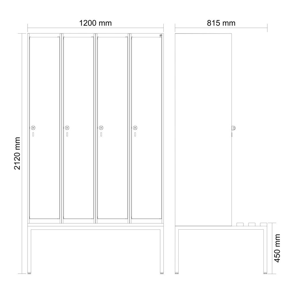 Garderoben Spind C+P Classic PLUS