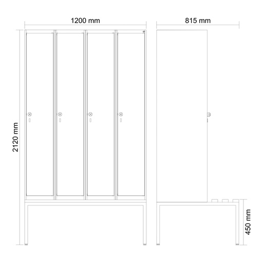 Garderoben Spind C+P Classic PLUS