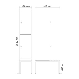 Garderobenspind mit Bank  C+P Classic PLUS