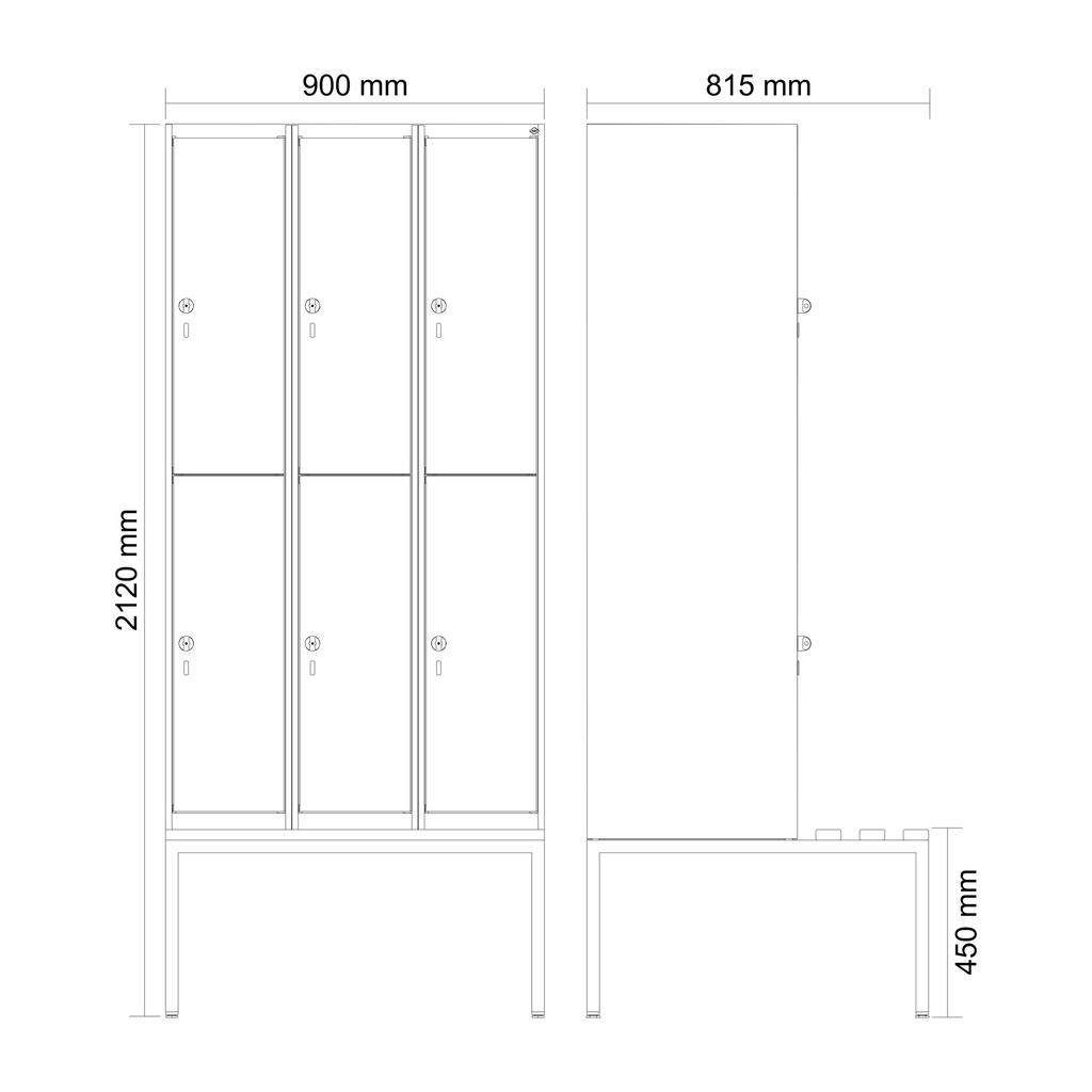Garderobenspind mit Bank  C+P Classic PLUS