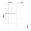 Garderobenspind mit Bank  C+P Classic PLUS