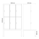 Garderobenspind mit Bank  C+P Classic PLUS