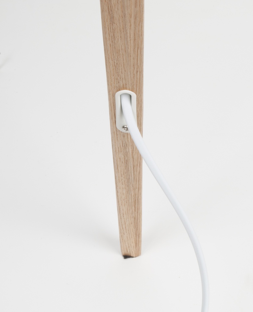 Floor Lamp Tripod Wood White 3