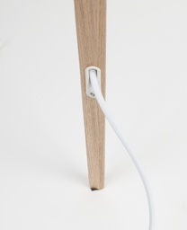 Floor Lamp Tripod Wood White 3