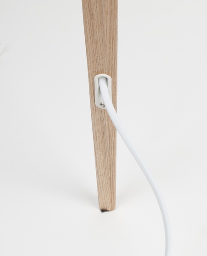 Floor Lamp Tripod Wood White 3