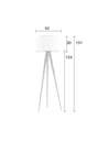 Floor Lamp Tripod Wood White 7