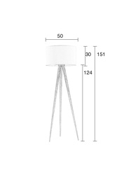 Floor Lamp Tripod Wood White 7