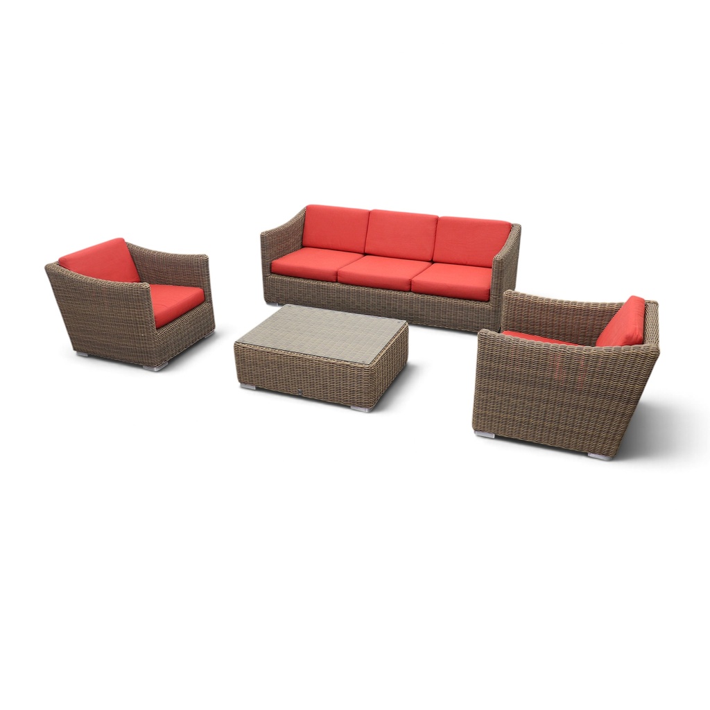 Loungeset Hunn Gartenmöbel Rattan
