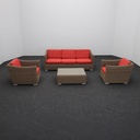 Loungeset Hunn Gartenmöbel Rattan