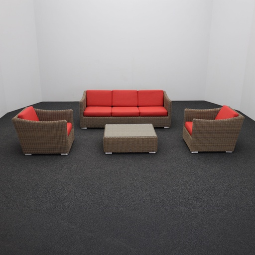 Loungeset Hunn Gartenmöbel Rattan