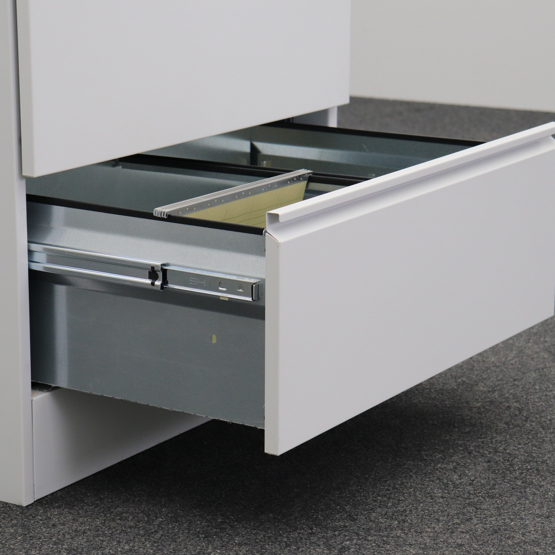 Hängeregisterschrank Lichtgrau Stahl