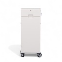 Büro Caddy Haworth C3, weiss, Hochcontainer auf Rollen