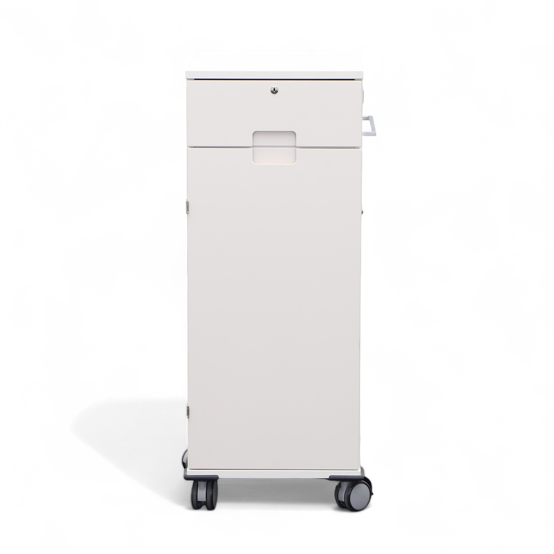Büro Caddy Haworth C3, weiss, Hochcontainer auf Rollen