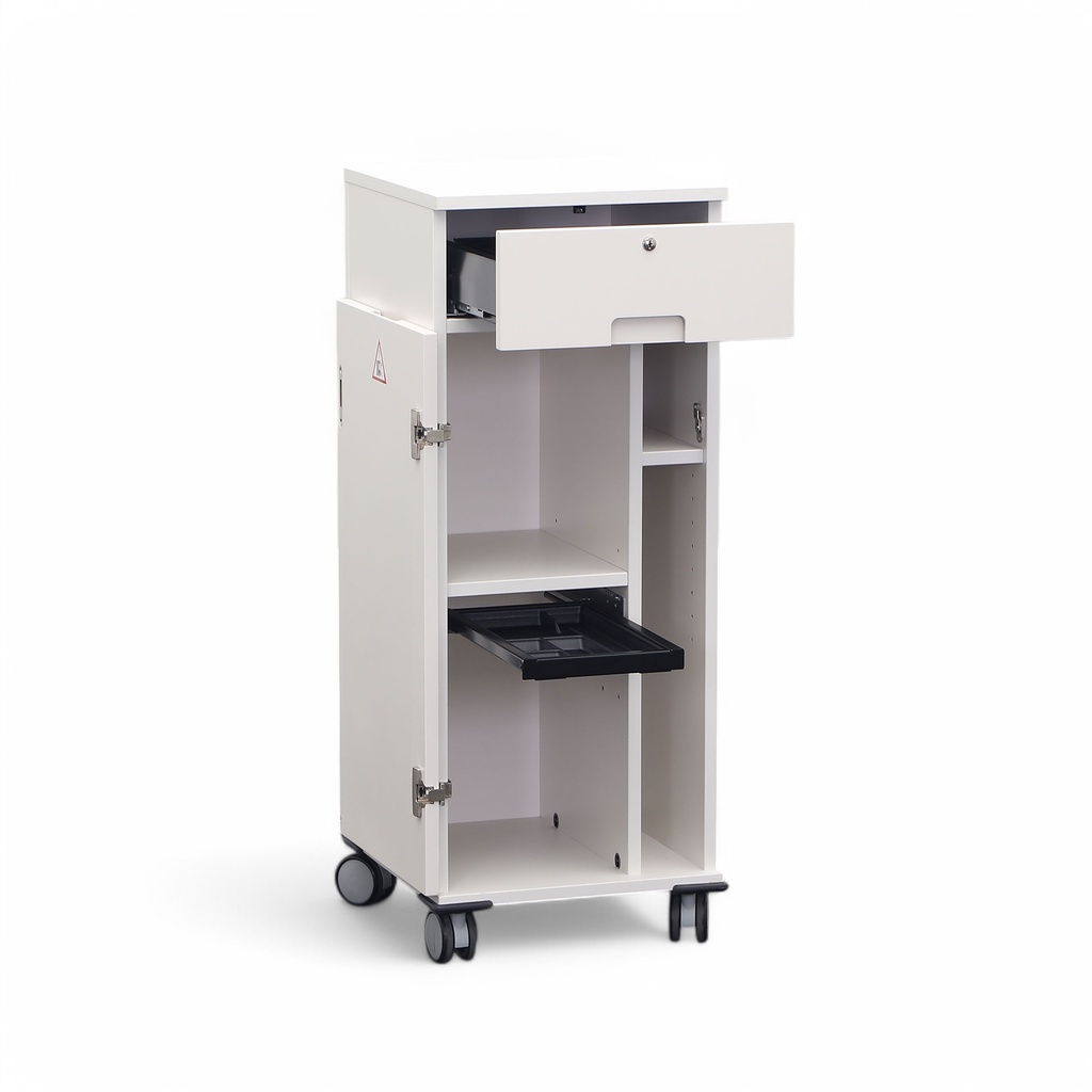 Büro Caddy Haworth C3, weiss, auf Rollen, mit Schublade