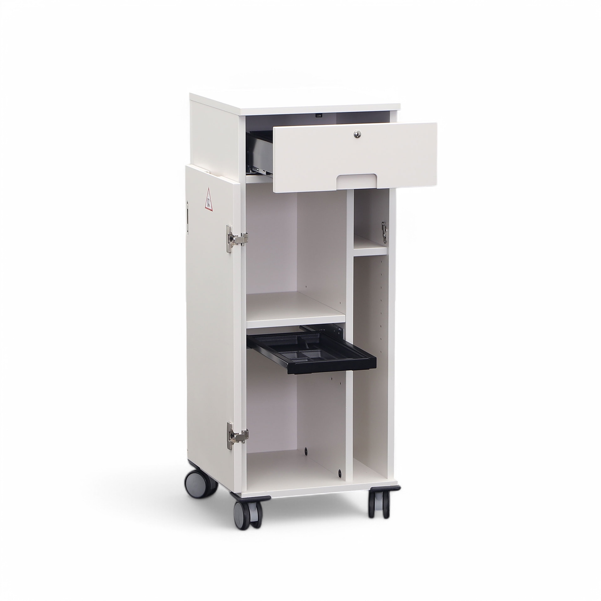 Büro Caddy Haworth C3, weiss, auf Rollen, mit Schublade