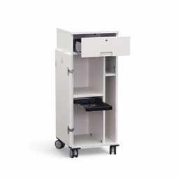 Büro Caddy Haworth C3, weiss, auf Rollen, mit Schublade