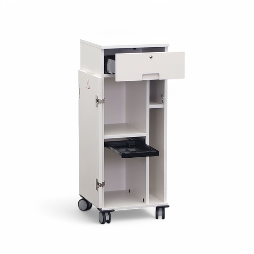 Büro Caddy Haworth C3, weiss, auf Rollen, mit Schublade