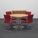 Nussbaum Konferenztisch Set mit Wilkhahn Stühlen & Sideboard