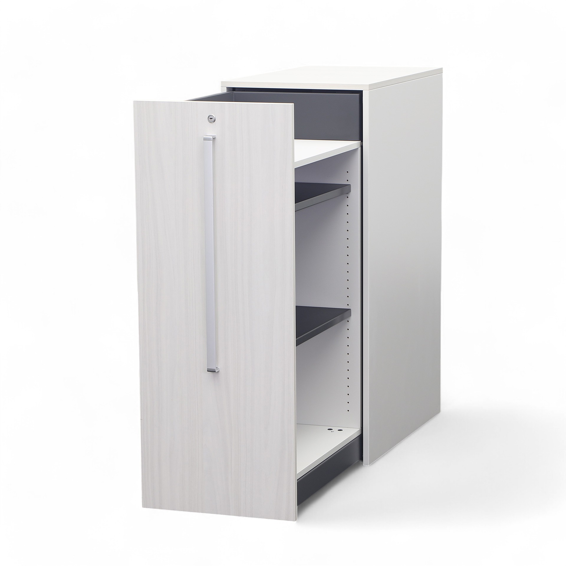 Hochcontainer Steelcase links öffnend