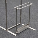 Kleiderständer mit Schirmhalter Chromstahl