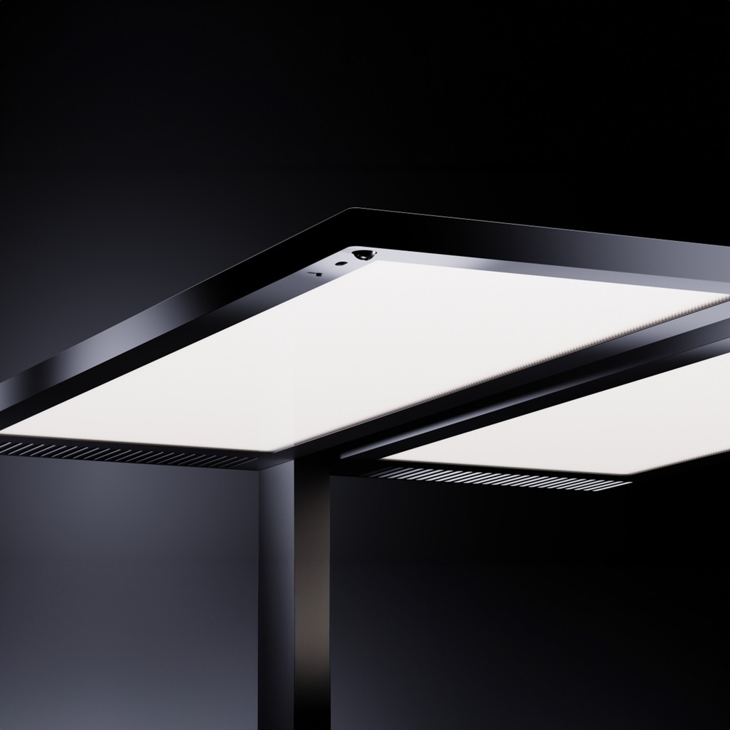 LED Stehleuchte Regent Lightpad Doppelkopf Tunable Office mit U-Form Fuss