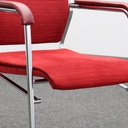 Konferenztisch Bootsförmig Nussbaum mit Wilkhahn Stühlen