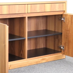 Konferenztisch mit Sideboard in Nussbaum mit Wilkhahn Stühlen