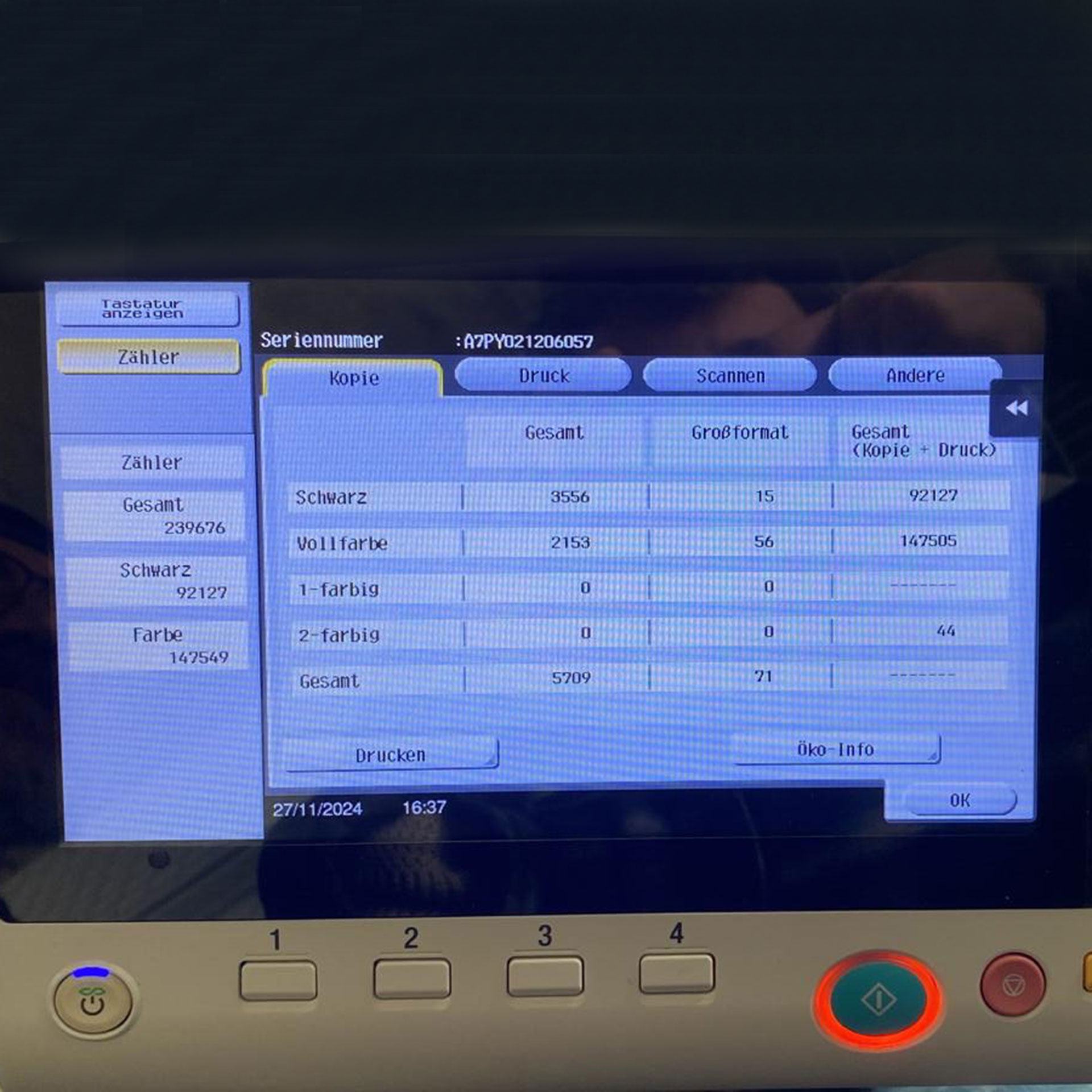 Konica Minolta Bizhub C308 Farbdrucker auf Rollen