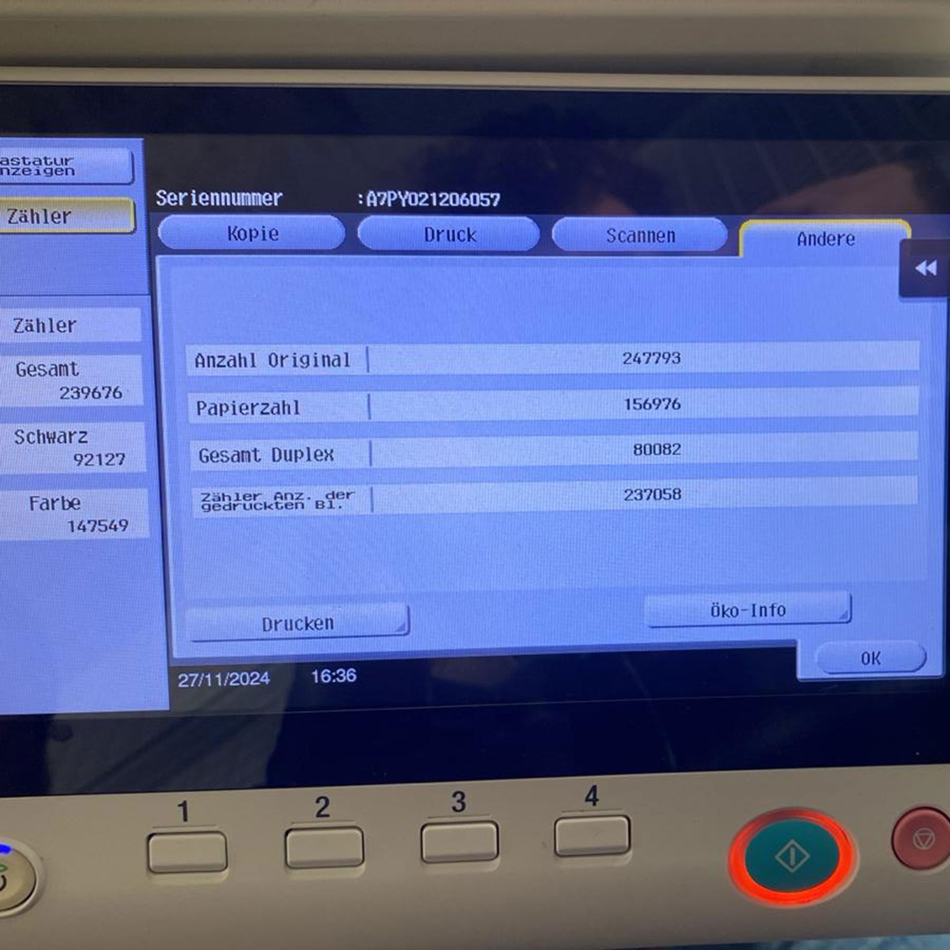 Konica Minolta Bizhub C308 Farbdrucker auf Rollen