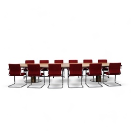 Grosser Nussbaum Besprechungstisch mit Wilkhahn Stühlen