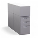 Hochkorpus Lista LO, silbergrau, Metall