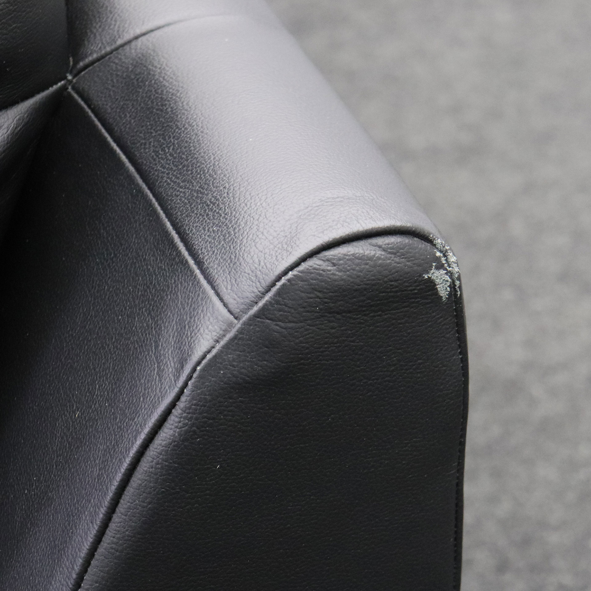 Echtleder Sofa Schwarz