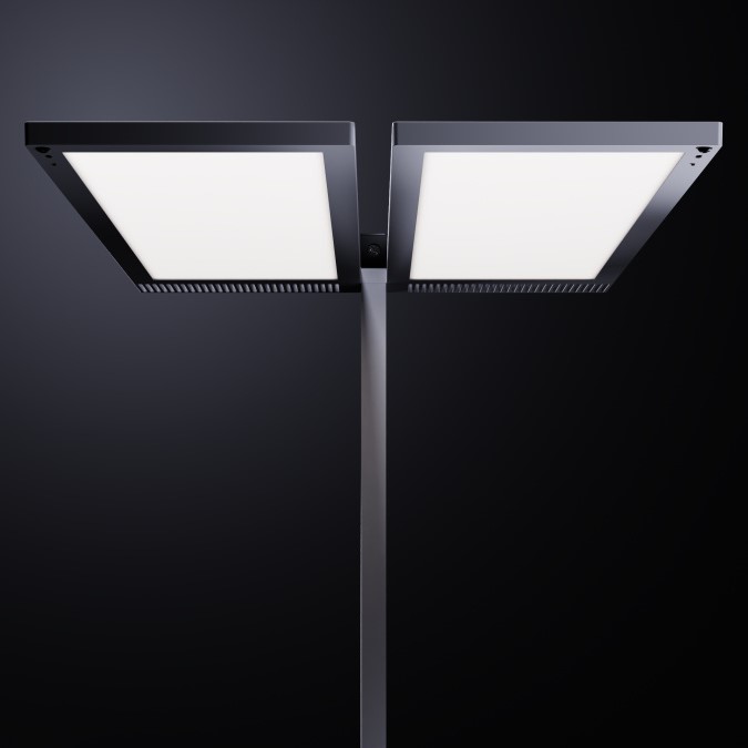 LED Stehleuchte Regent Lightpad Office Doppelkopf