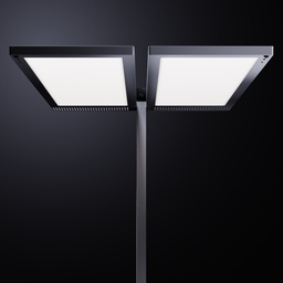LED Stehleuchte Regent Lightpad Office Doppelkopf