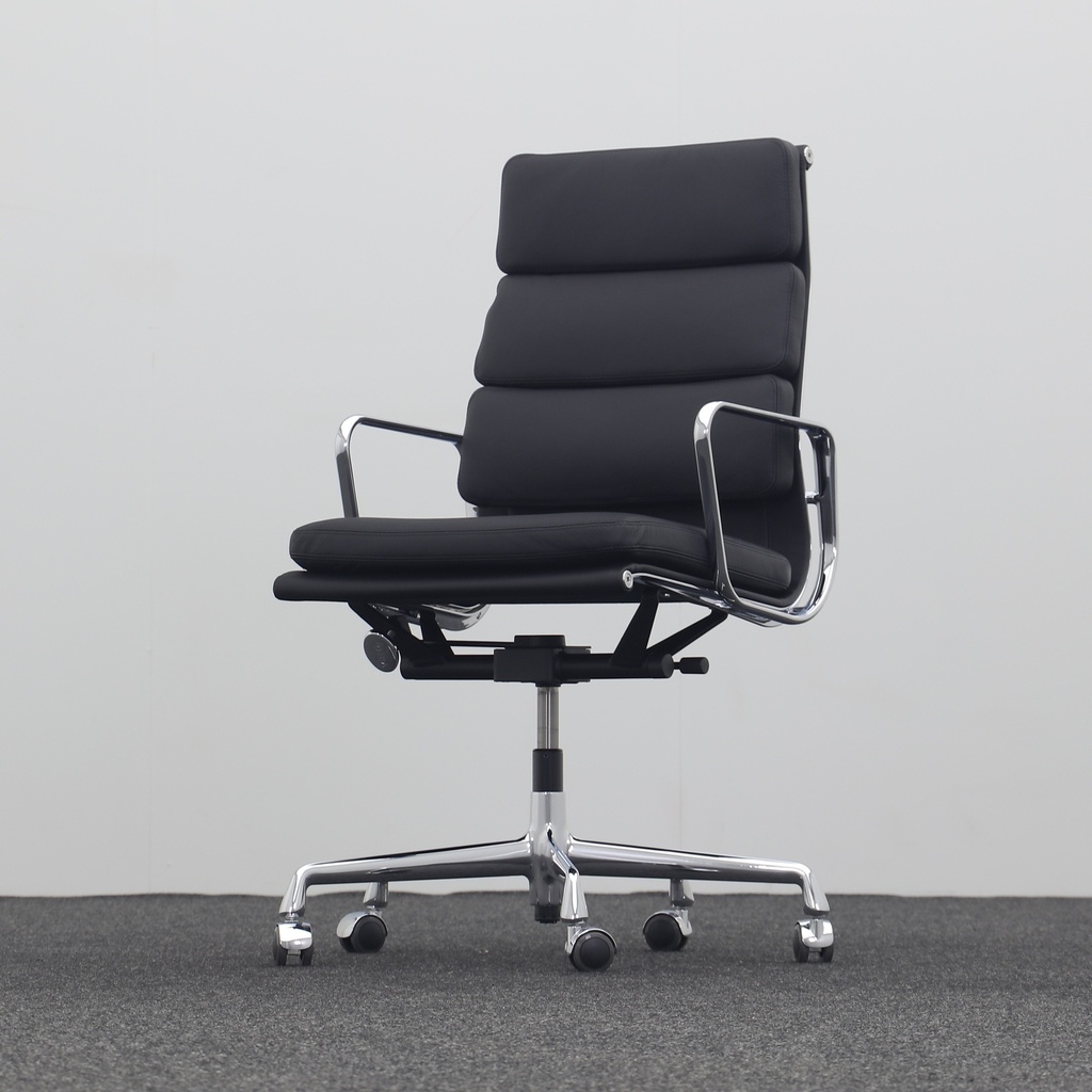 Bürostuhl Vitra EA 219 neuwertig Leder schwarz
