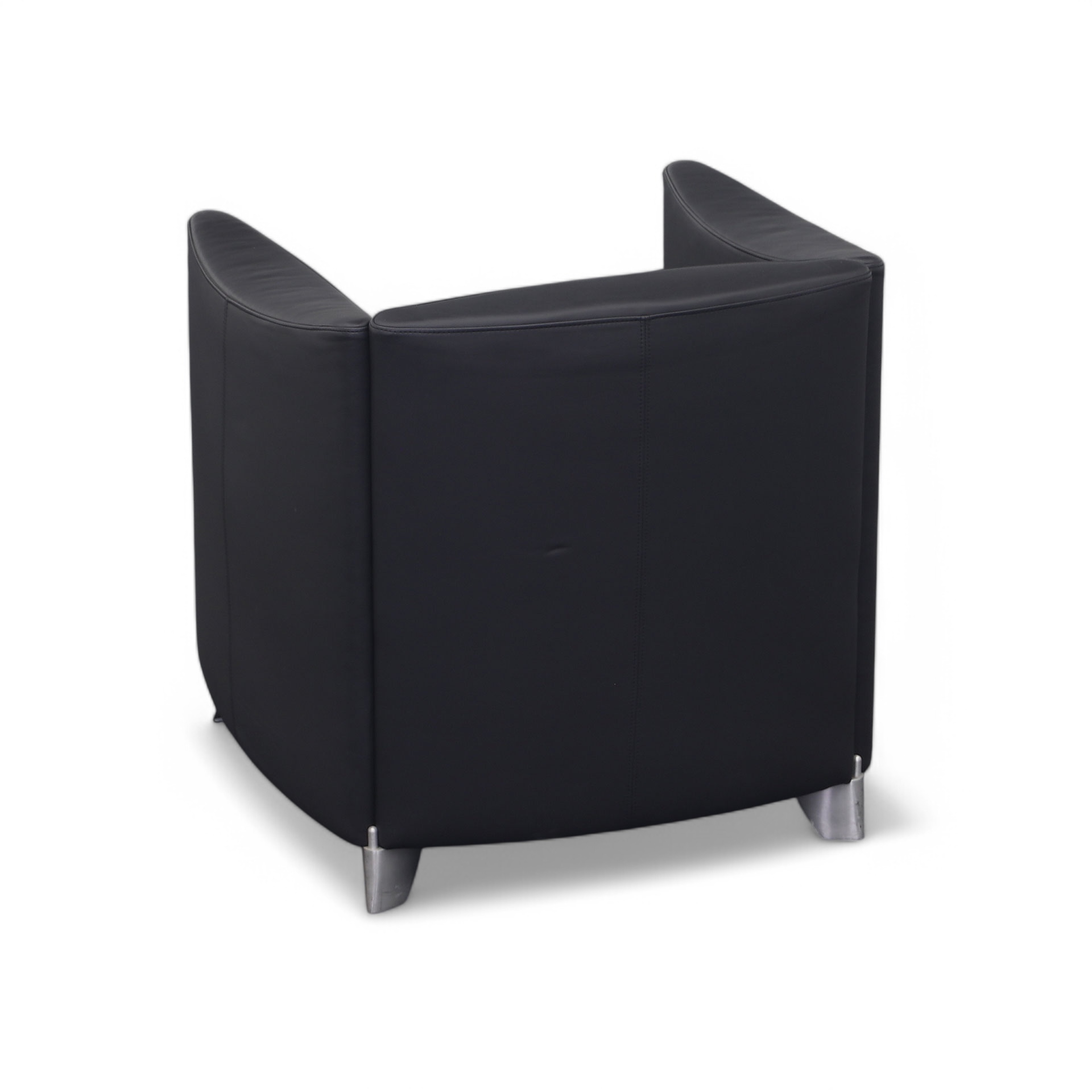 Leder Loungesessel Schwarz