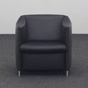 Leder Loungesessel Schwarz