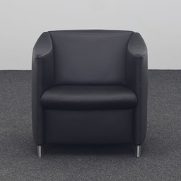 Leder Loungesessel Schwarz
