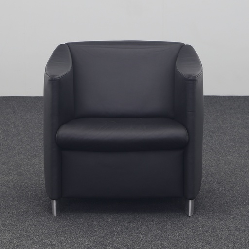Leder Loungesessel Schwarz