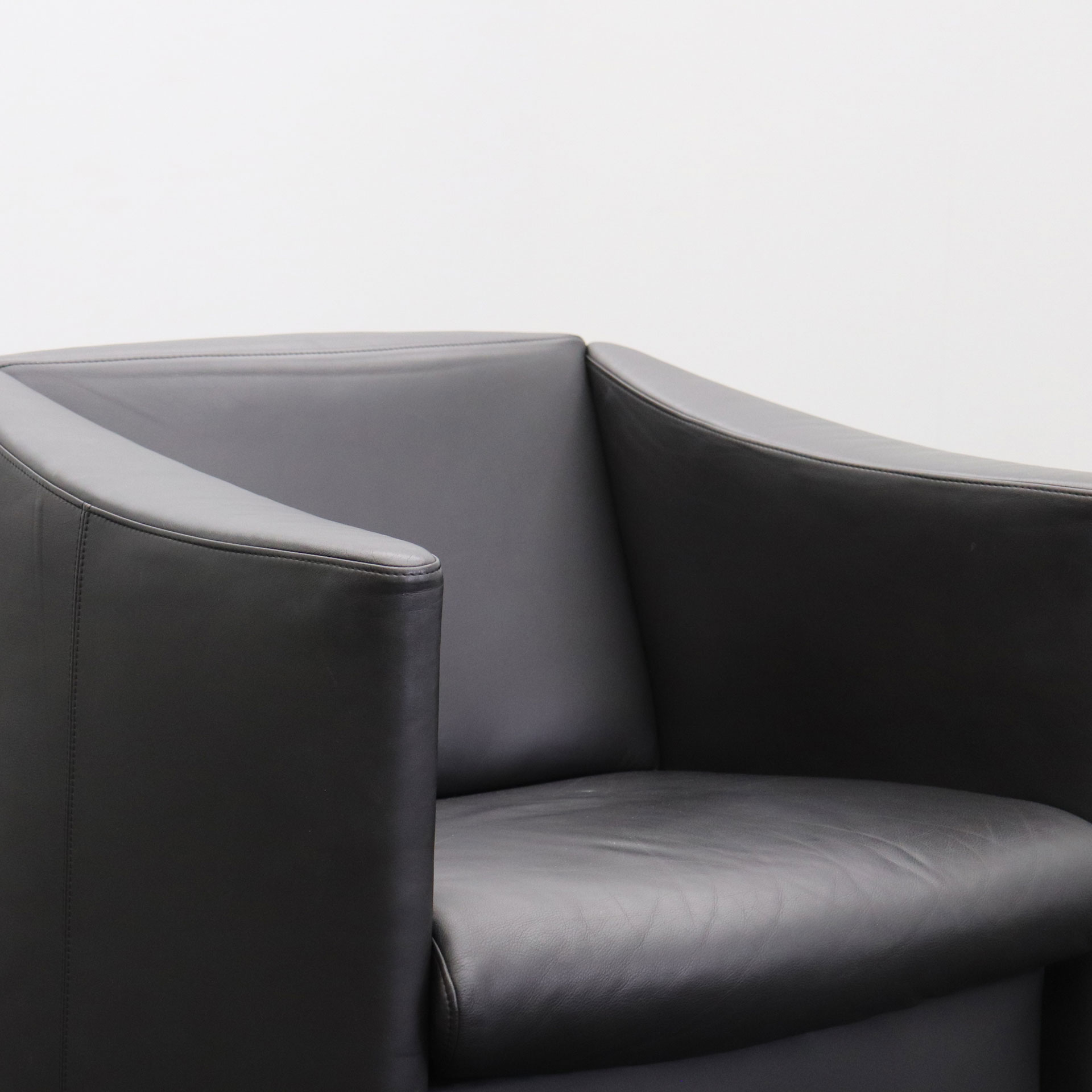 Leder Loungesessel Schwarz