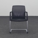 Leder Freischwinger Konferenzstuhl