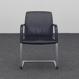 Leder Freischwinger Konferenzstuhl