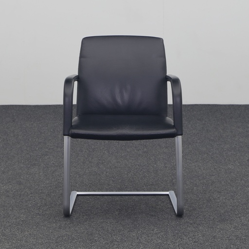 Leder Freischwinger Konferenzstuhl