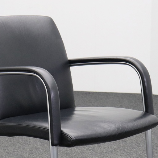 Leder Freischwinger Konferenzstuhl