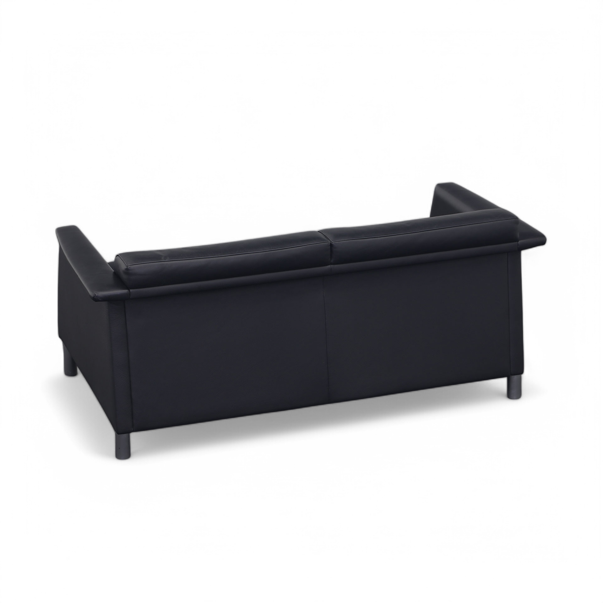 Leder Loungesofa Schwarz