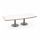 Konferenztisch Bootsförmig Lichtgrau